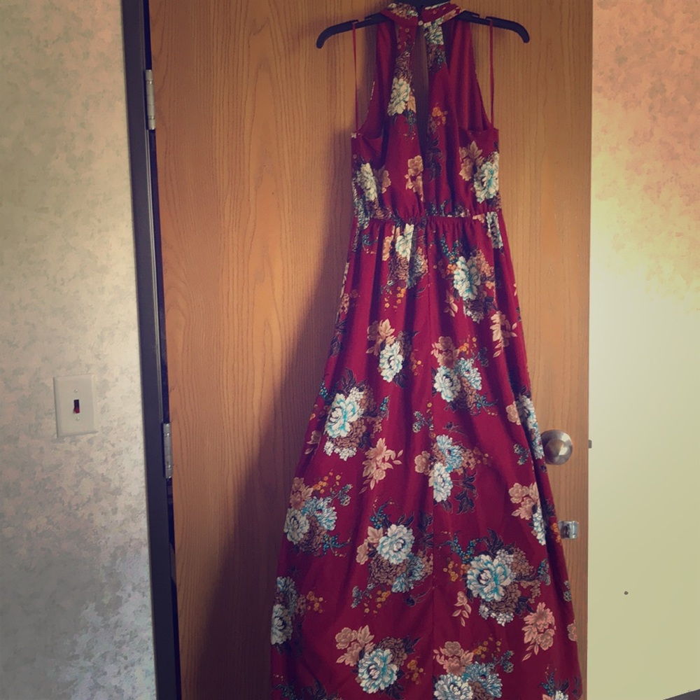 Long and beautiful flower dress